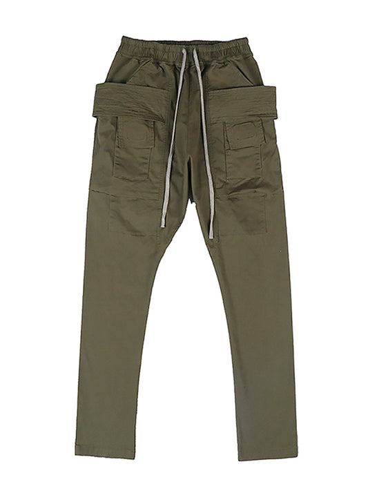 Two-loop Design Pocket Straight-leg Overalls