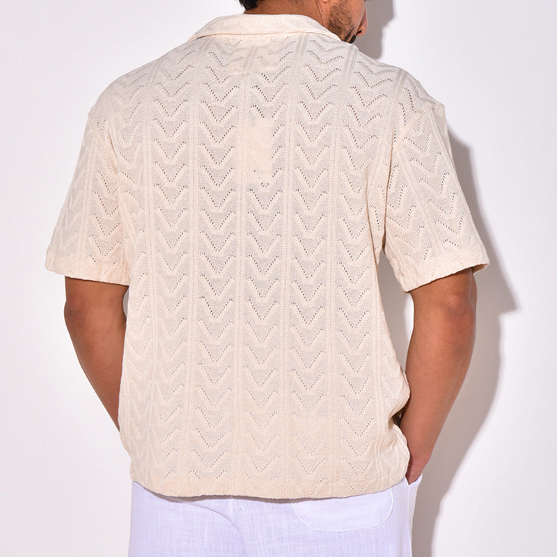 Knitted Short-sleeved Loose T-shirt