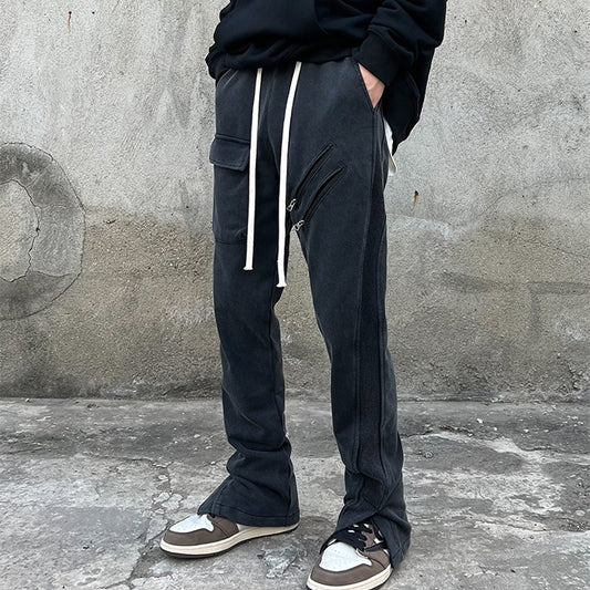 Street Made Old Washed Grey Casual Sanitary Pants