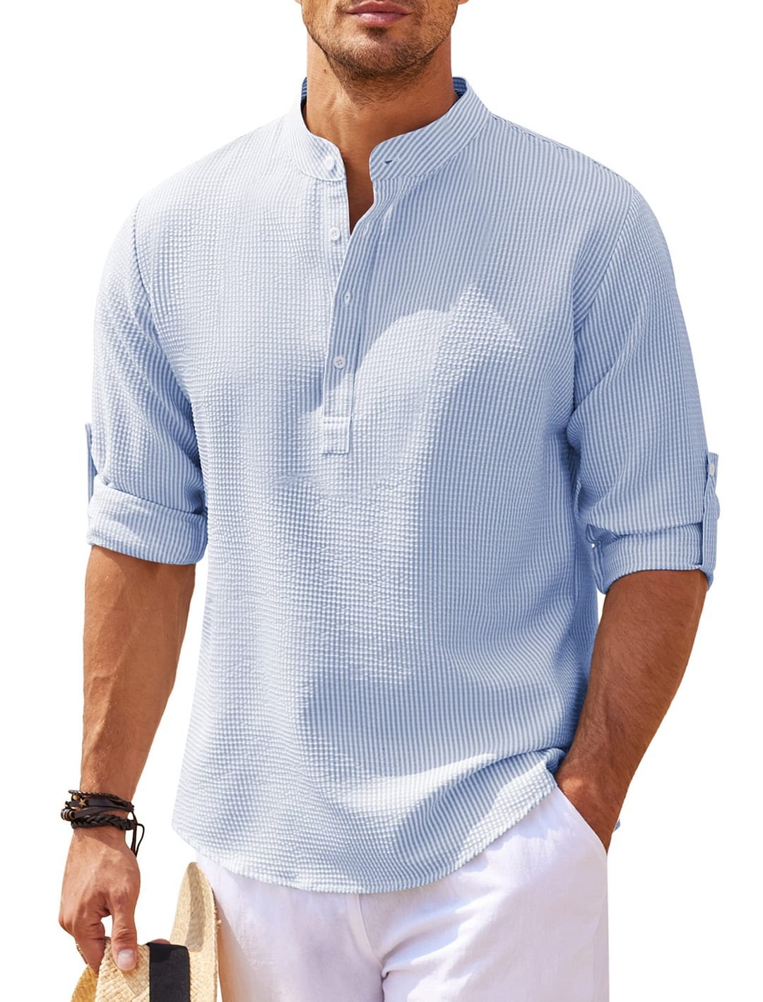 Long Sleeve Stand Collar Shirt