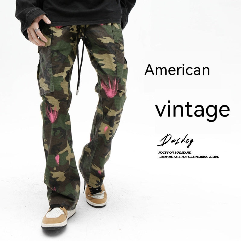 High Street Leisure Cargo Camouflage Pants