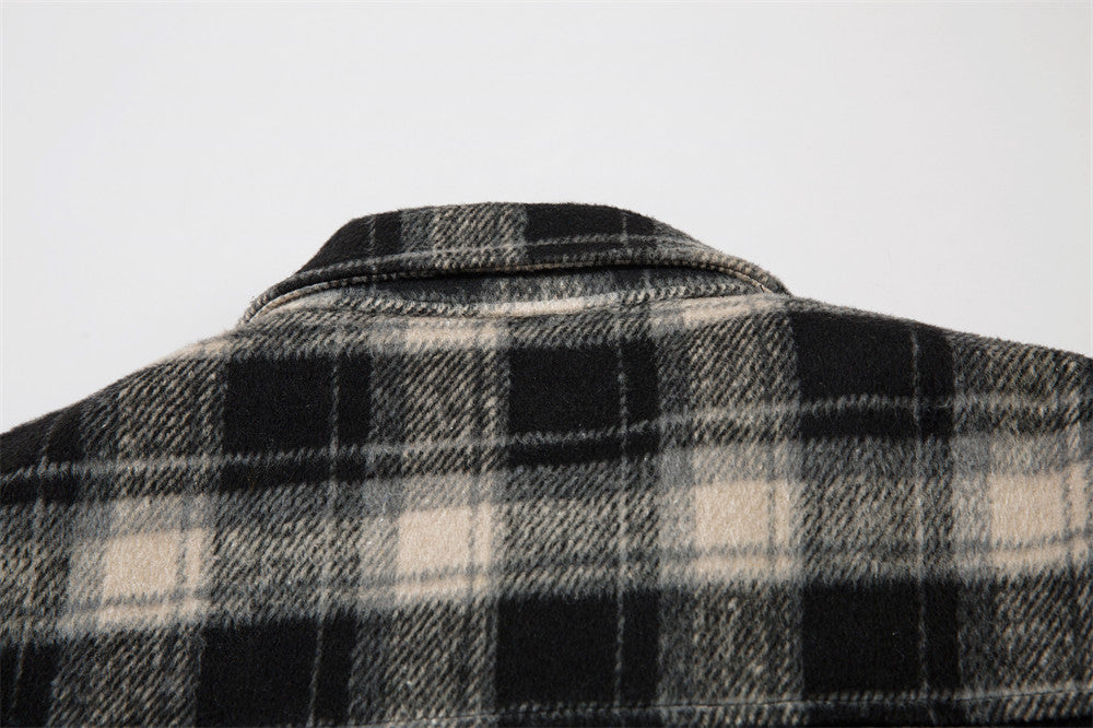 Plaid Shirt Cotton-padded Coat