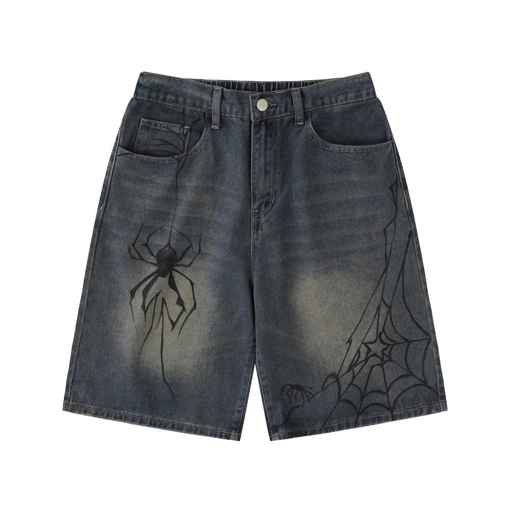 Denim Loose Wash Shorts