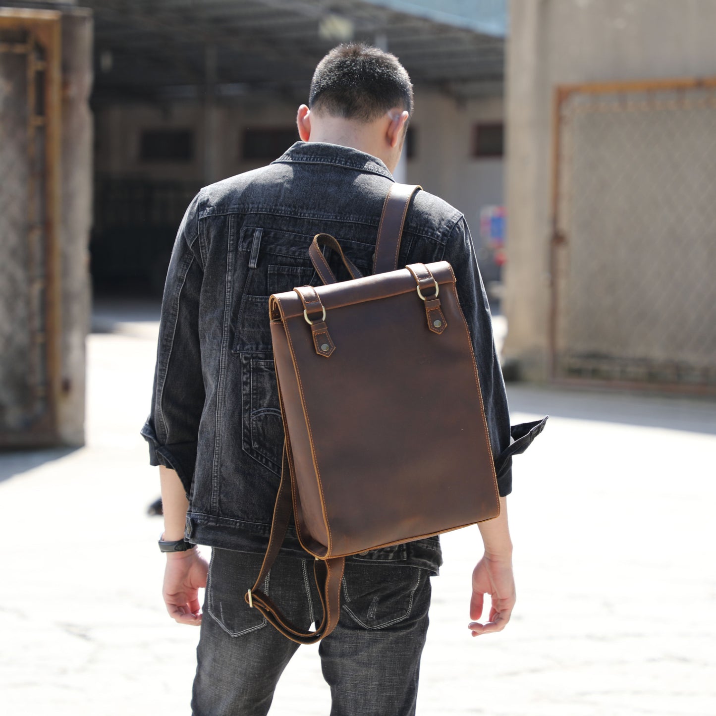 Cowhide backpack Bag Leather