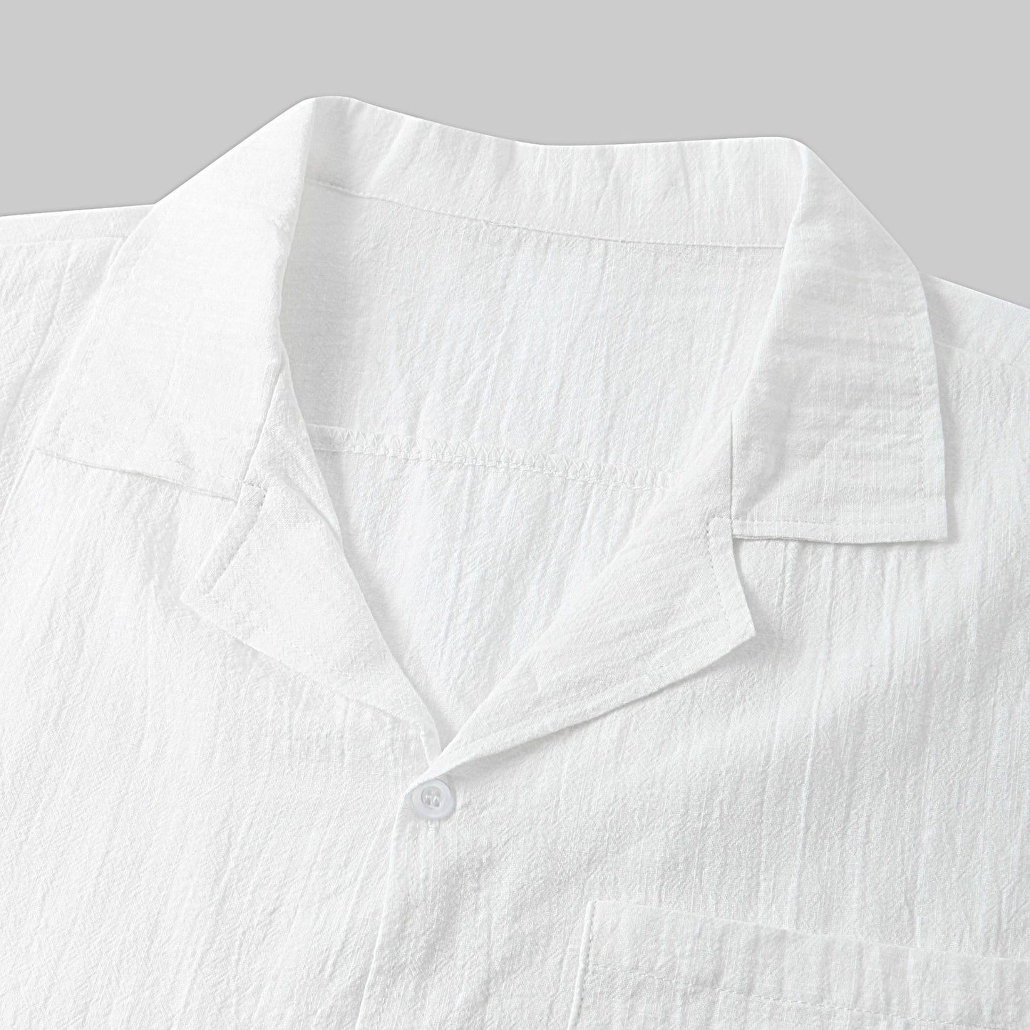 Short Sleeve Shirt Linen Casual Half