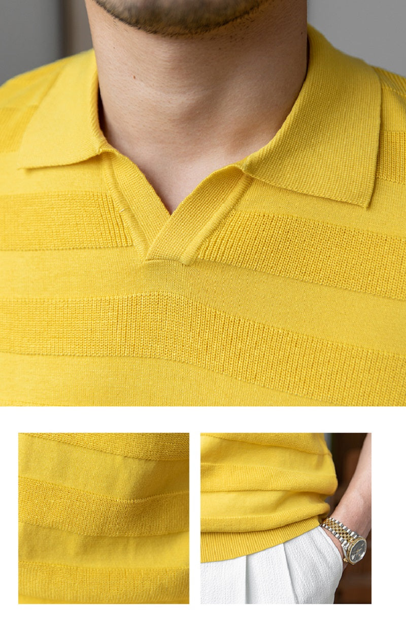 Breathable Short-sleeved Slim Polo Shirt