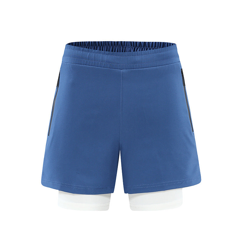 2 in 1 Lined Mid-thigh running Shorts