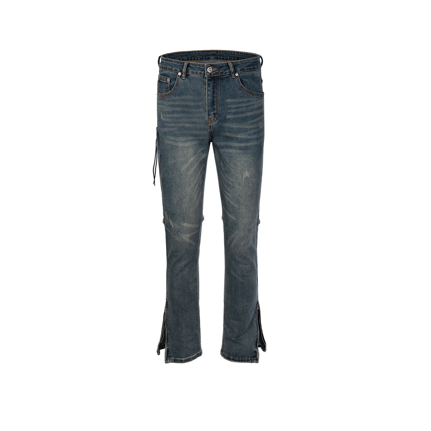 Washed Distressed Slim Fit Pants