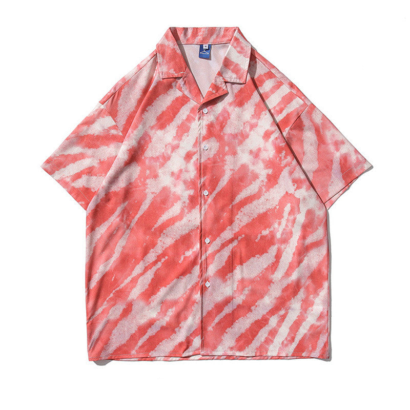 Loose Wild-print Button down Shirts