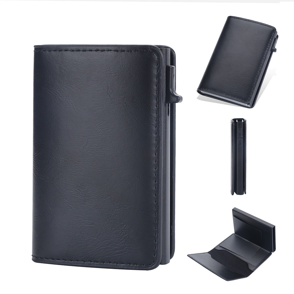 Crazy Horse Leather Anti-degaussing Card Clamp