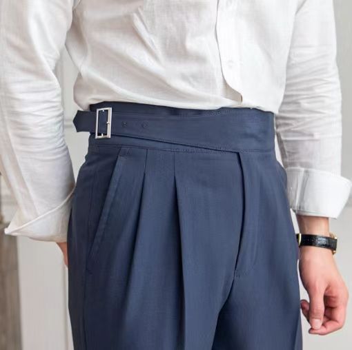 Belt Skinny Suit Pants