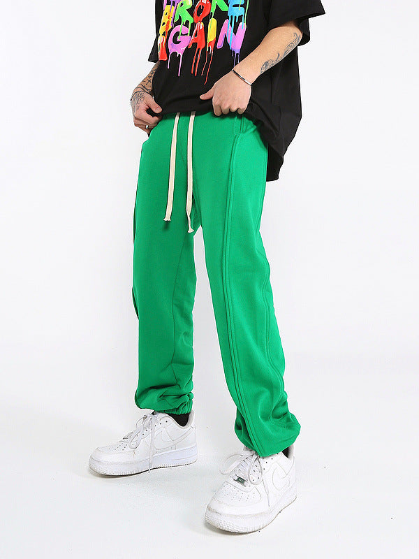 Sporty Elastic Waist Lace Up Lounge Pants