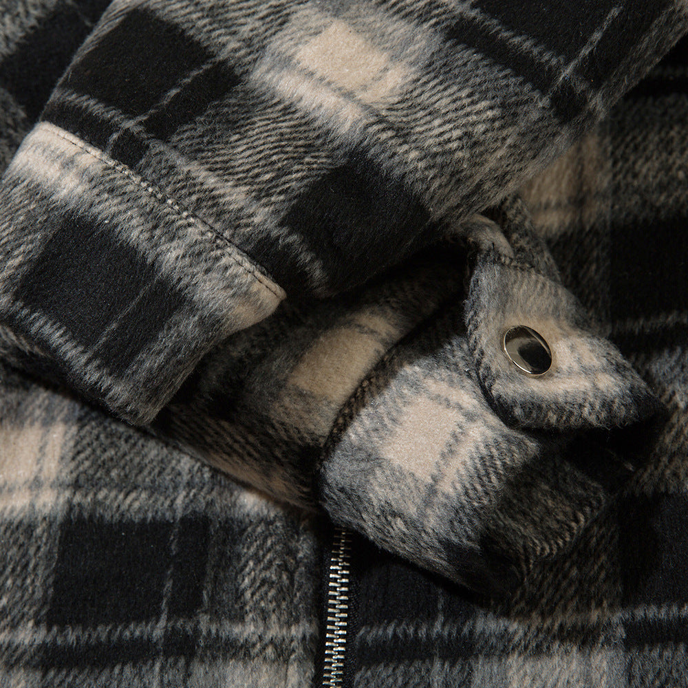 Plaid Shirt Cotton-padded Coat