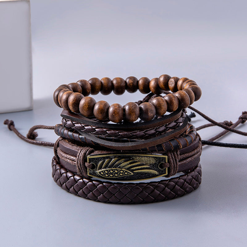 Braided Leather Wrap Bracelets