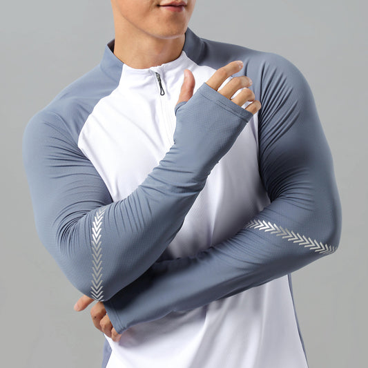 Stand Collar Half Zip Training T-Shirt