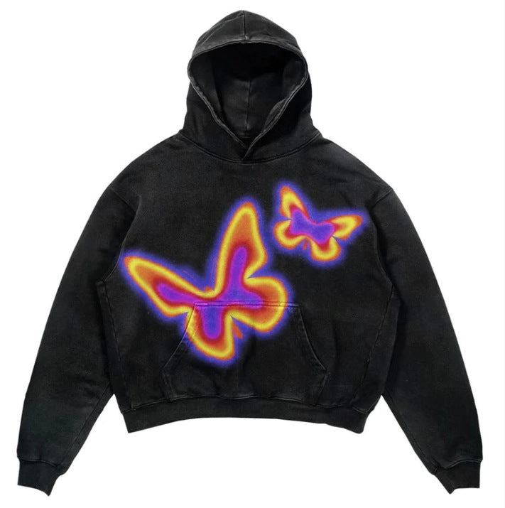 Letter Explosion Print Hoodie