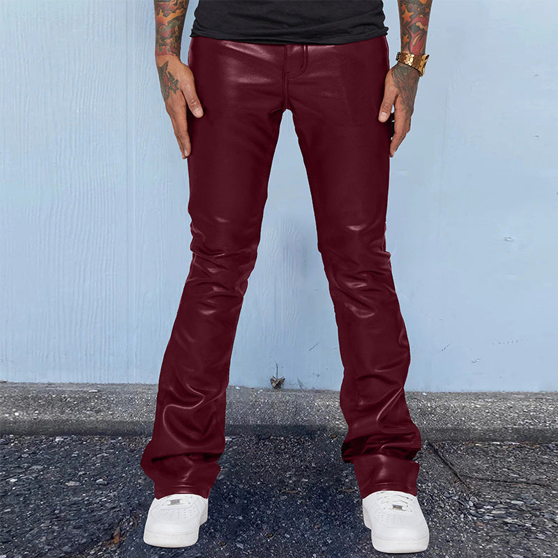 Woven Mid Waist Baggy Pants