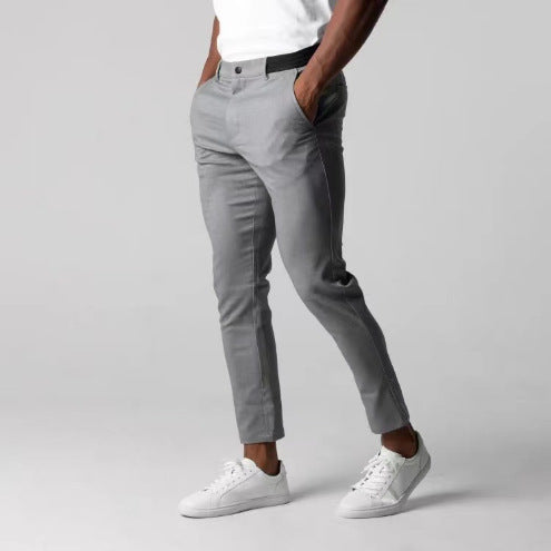 Slim Business fitted-straight-cut Suit Pants