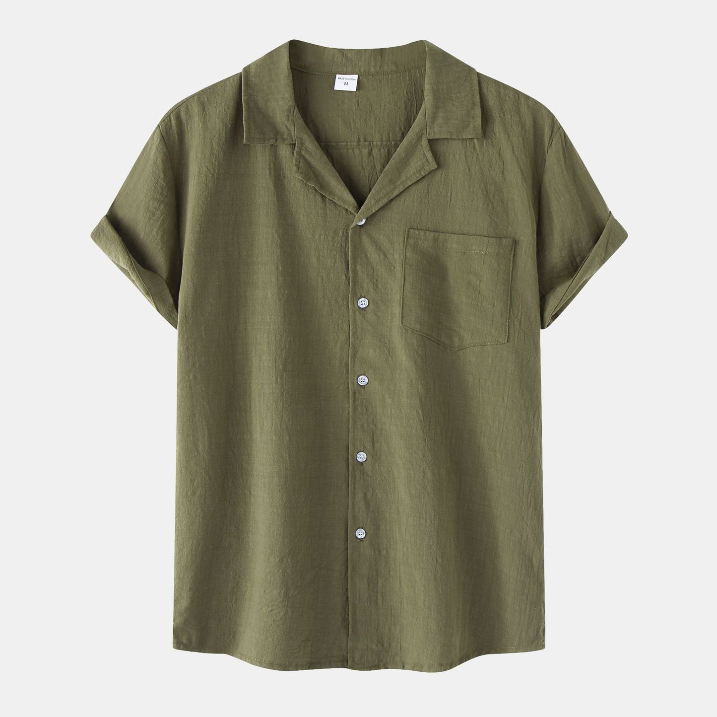 Short Sleeve Shirt Linen Casual Half