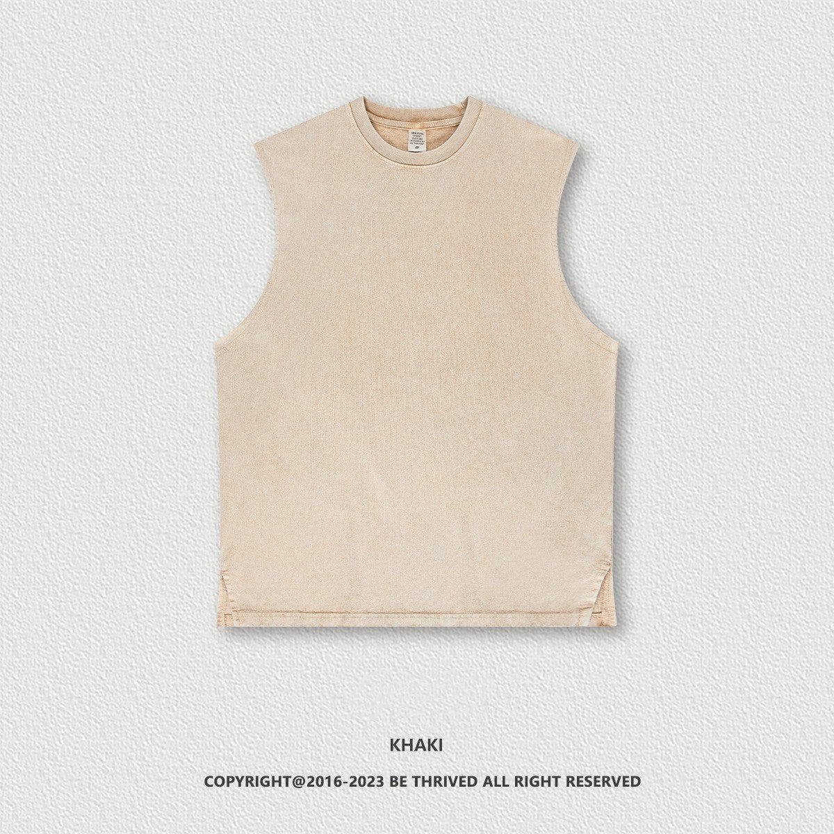 Retro Washed Sleeveless Cotton Vest