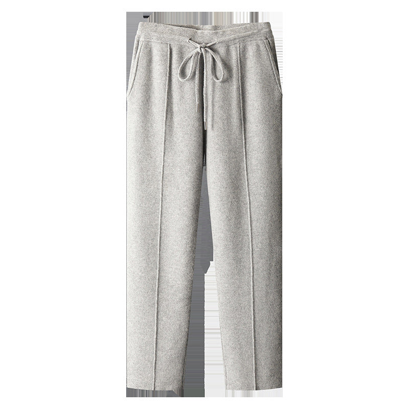 Thickened Casual Sports Outerwear Wool Straight-leg Pants