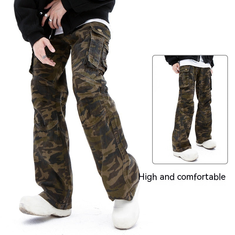 High Street Leisure Cargo Camouflage Pants