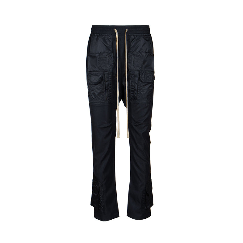 Wind Drawstring Contrast Pocket Function - Pants