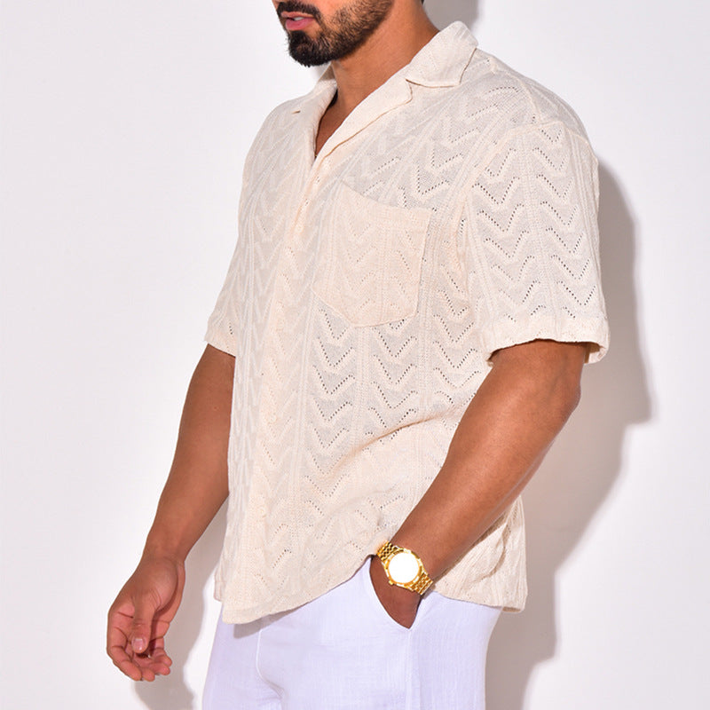 Knitted Short-sleeved Loose T-shirt