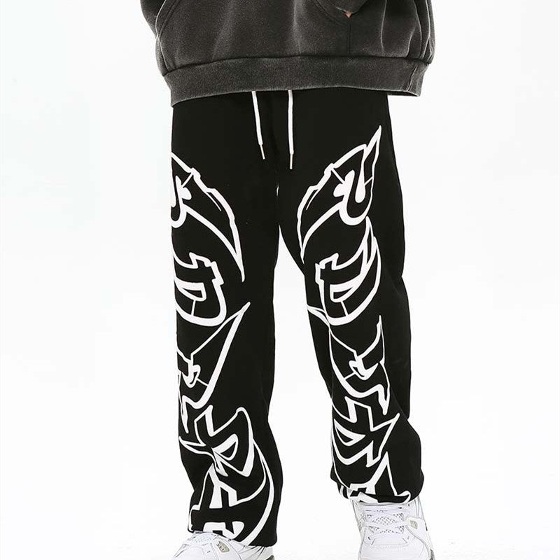 Creative Foam Printed Casual Pants