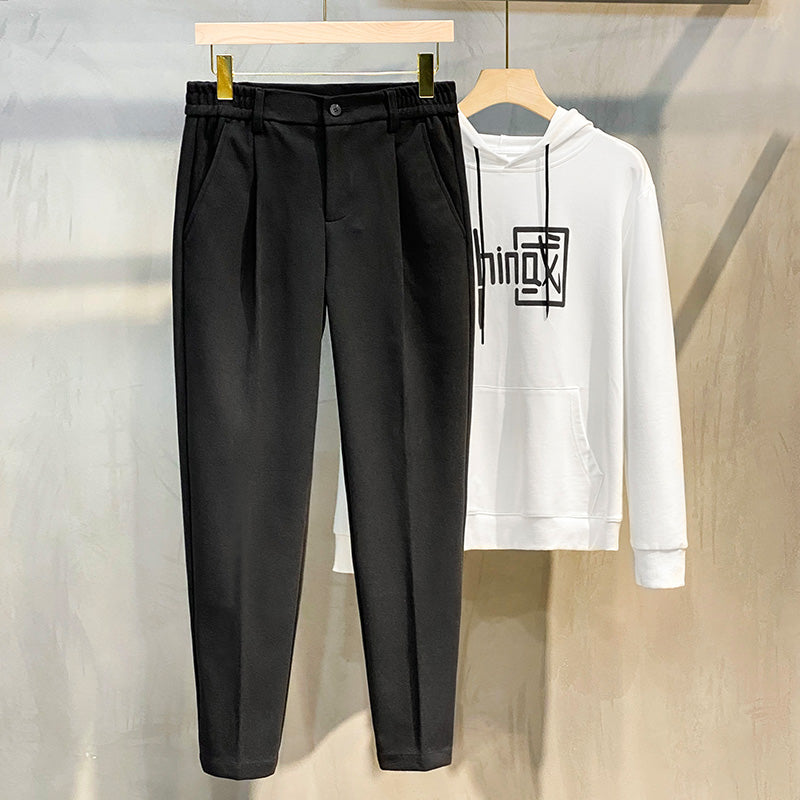 Leisure Straight SleevesWoolen Trousers