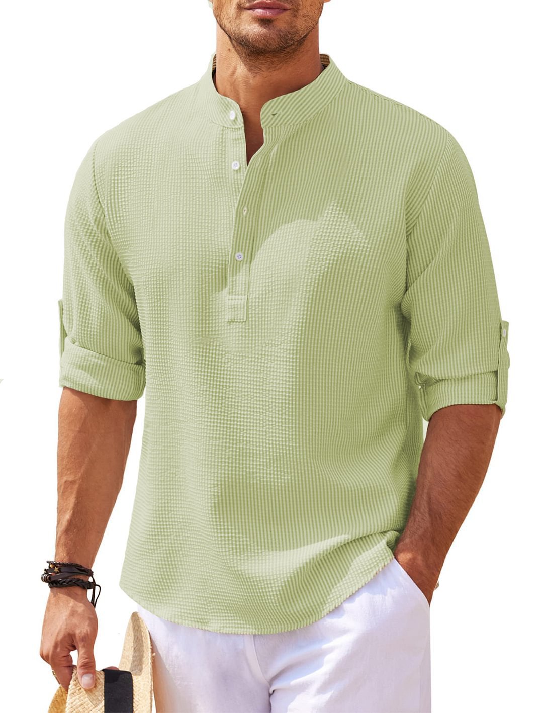 Long Sleeve Stand Collar Shirt