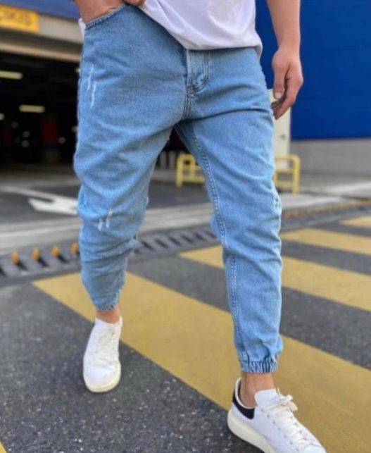 Denim Pants Ripped Slim Fit