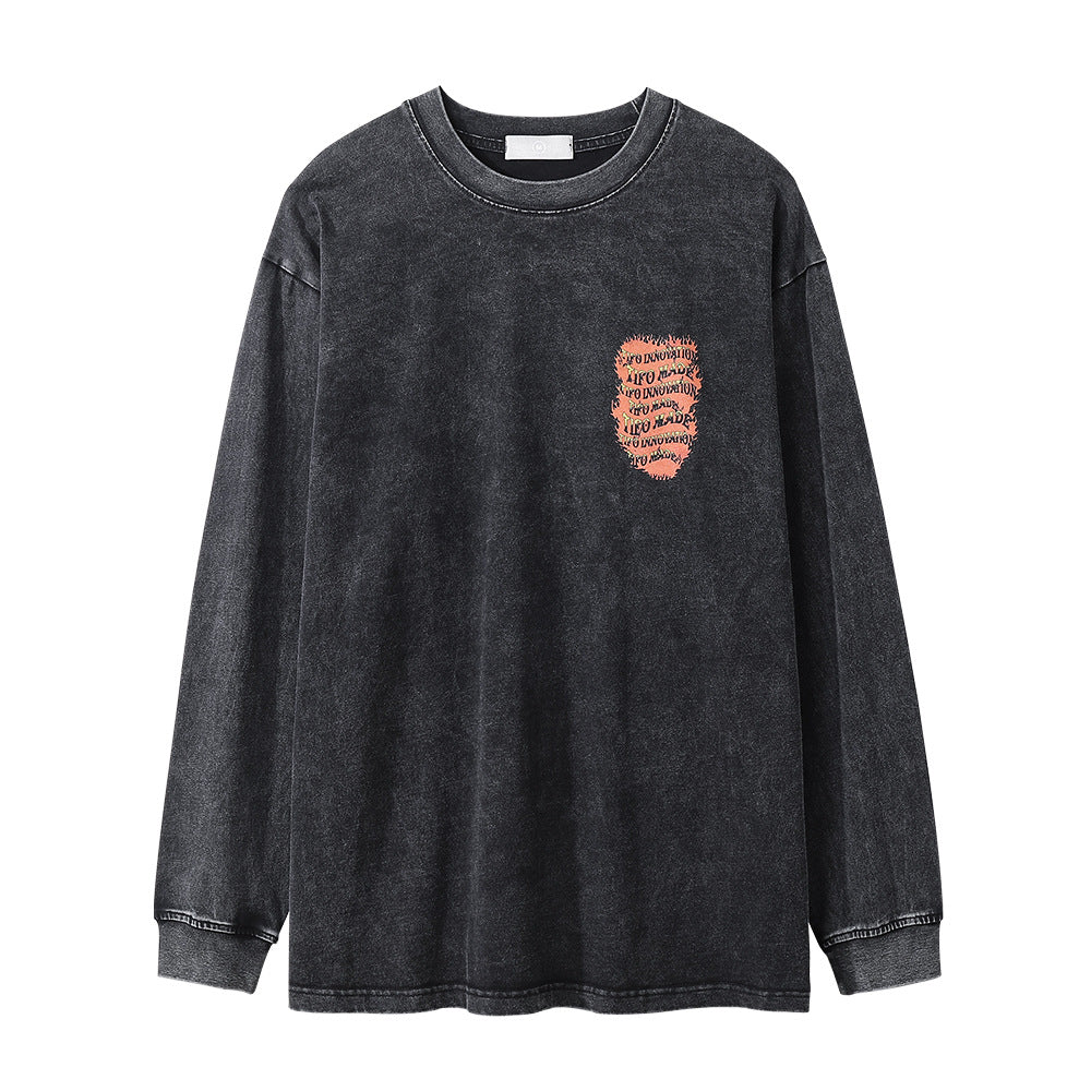 Flame Dice Printed Long Sleeve T-shirt