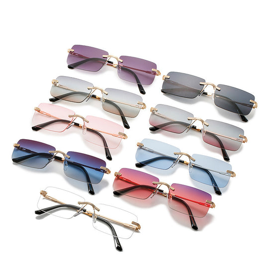 Frameless Square Sunglasses Metal