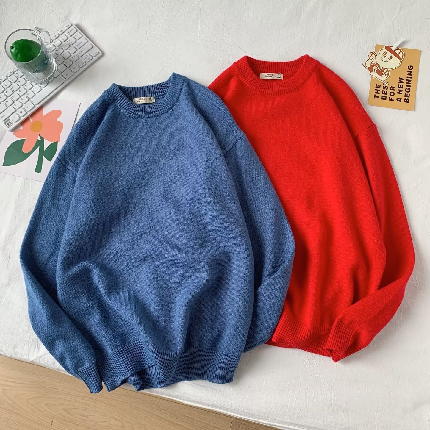 Round Neck All-matching Loose Casual Sweater