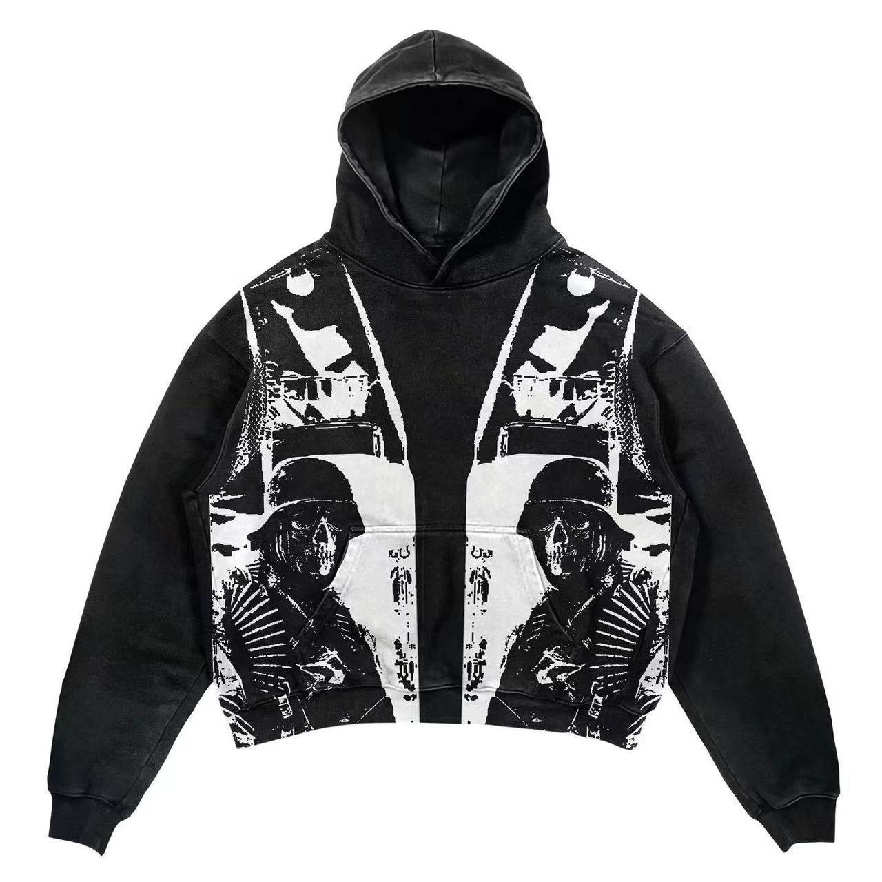 Letter Explosion Print Hoodie