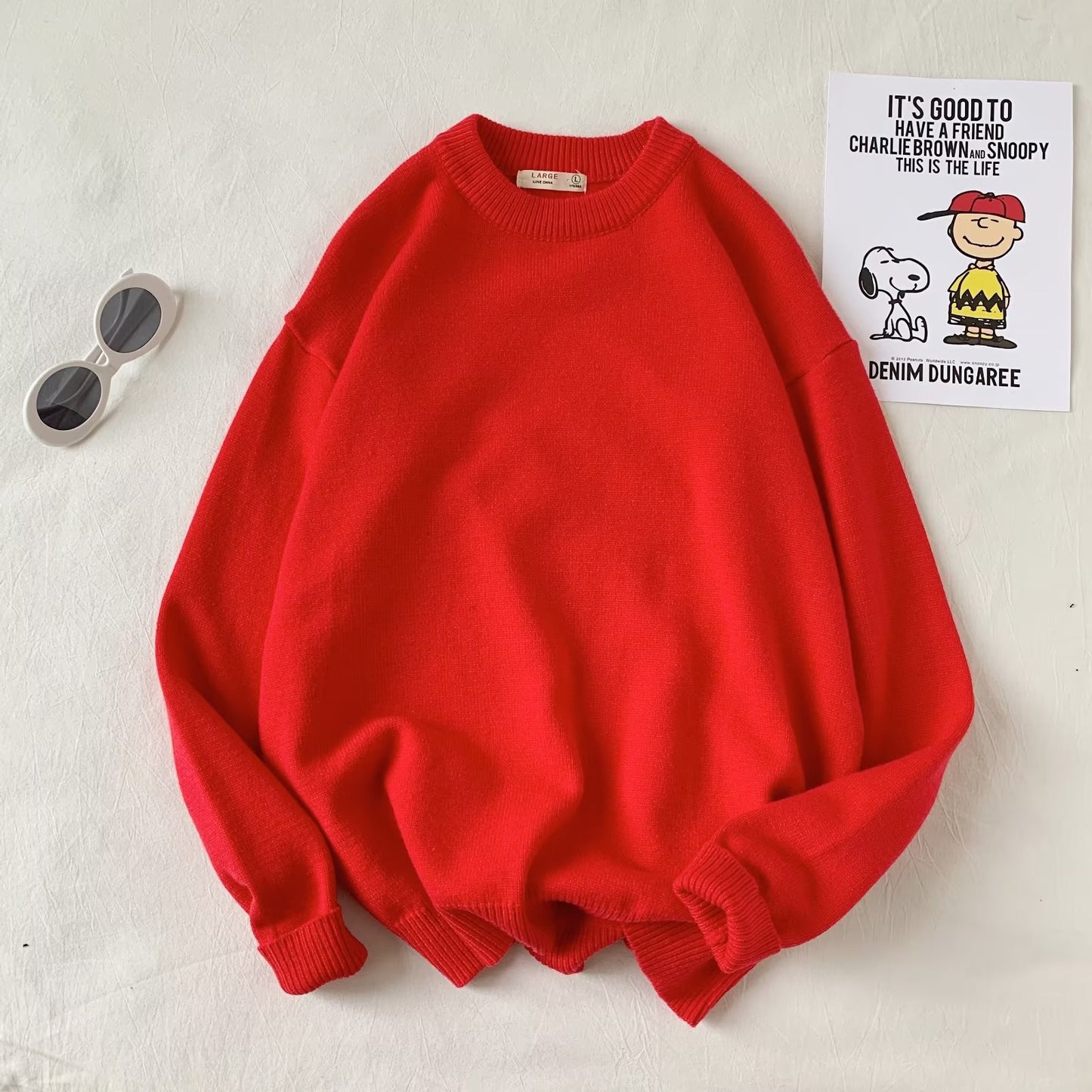 Round Neck All-matching Loose Casual Sweater