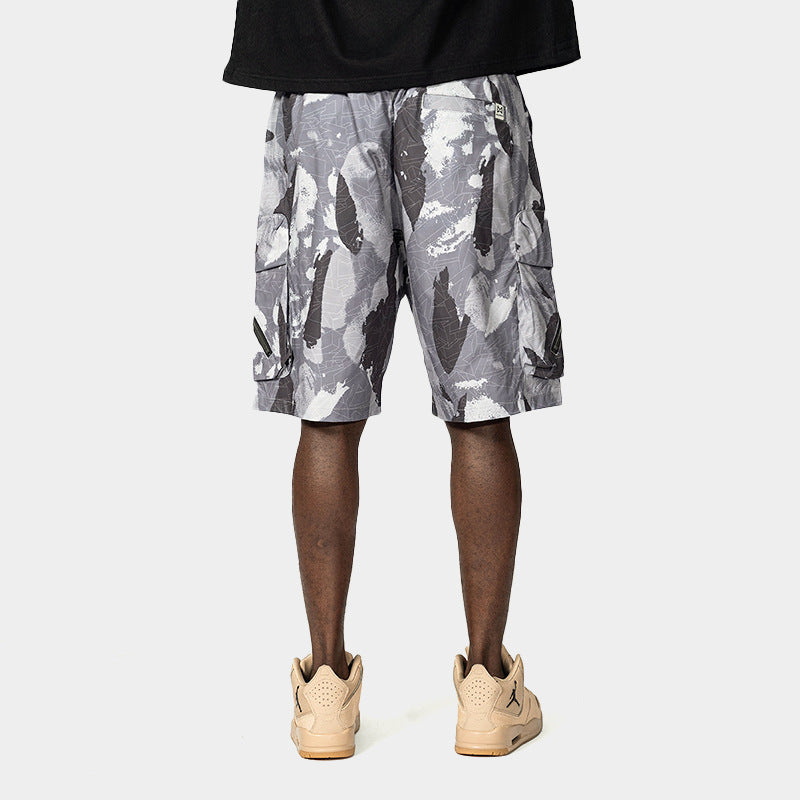 Camouflage Shorts Overalls Loose