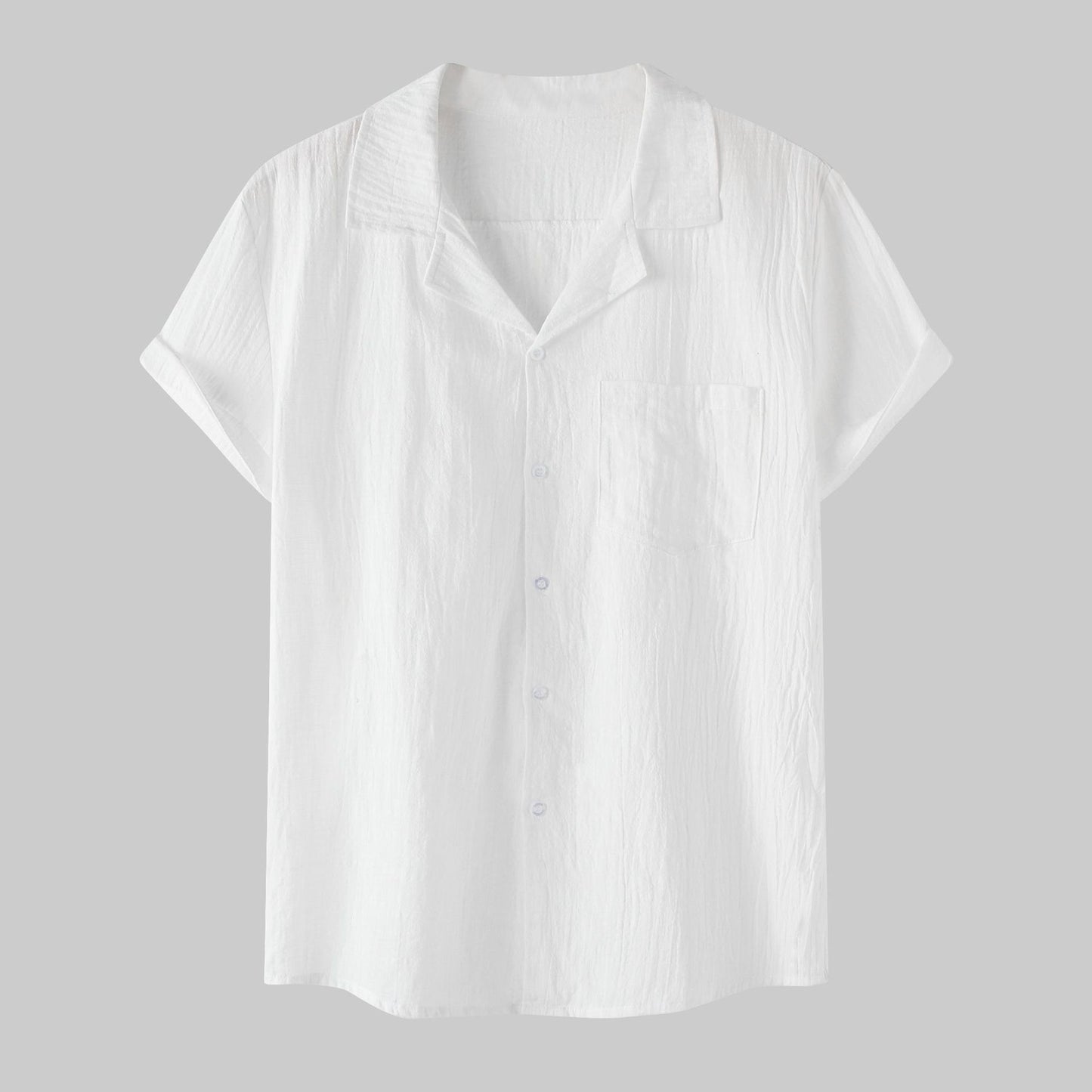 Short Sleeve Shirt Linen Casual Half