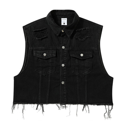 Denim Sleeveless Jacket