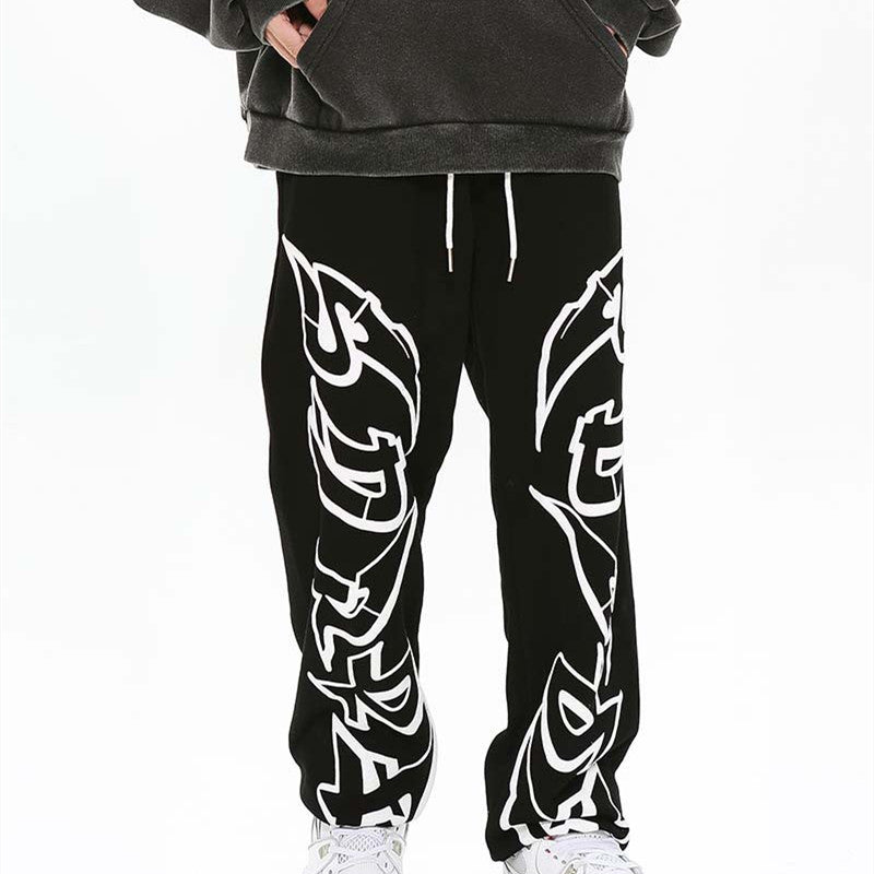 Creative Foam Printed Casual Pants