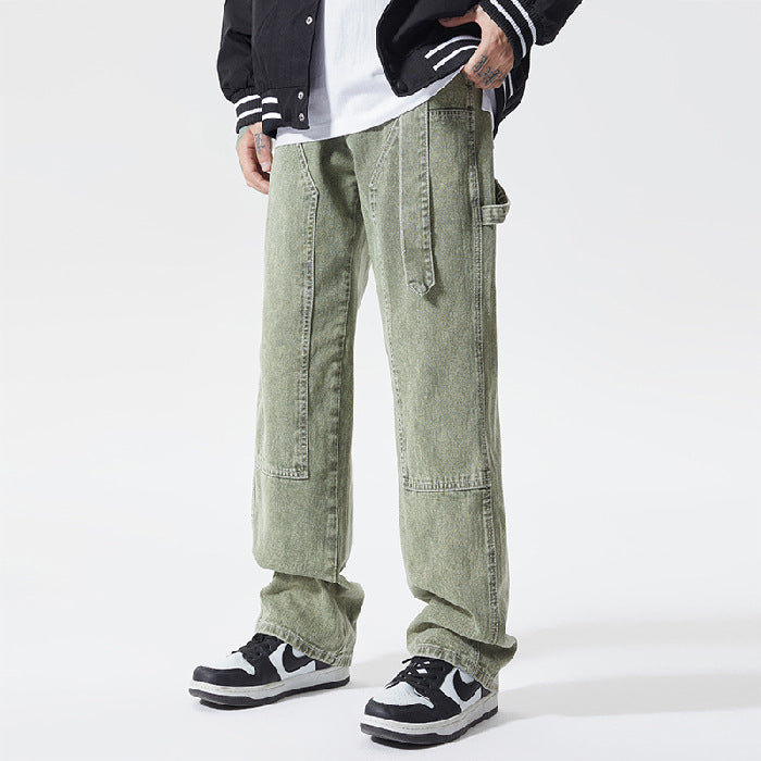 High Street Denim Colorful Loose Pants