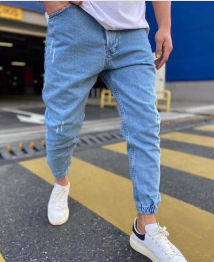 Denim Pants Ripped Slim Fit