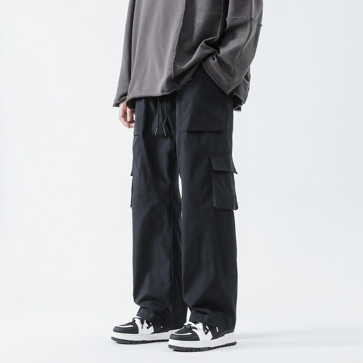 Loose Straight Track Pants