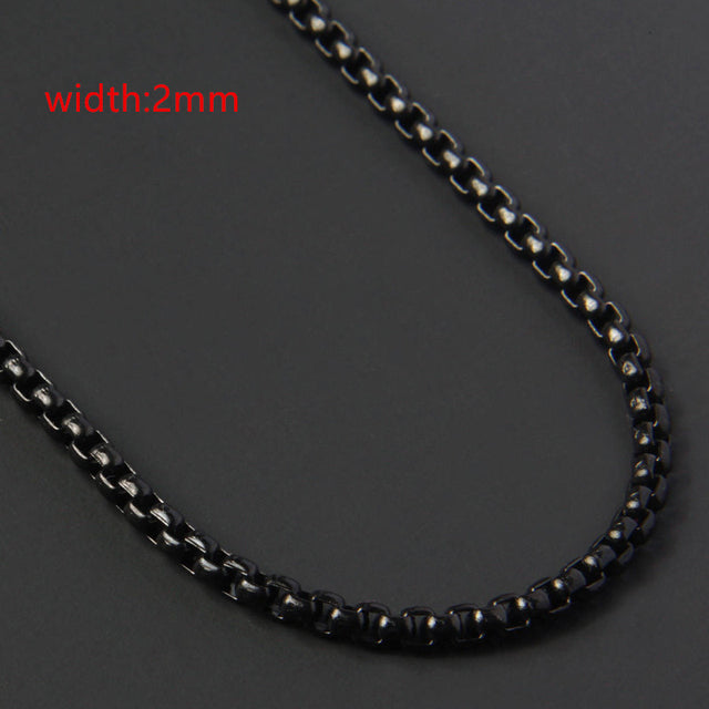 Less Steel Figaro Chain Necklace