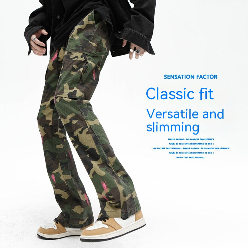 High Street Leisure Cargo Camouflage Pants