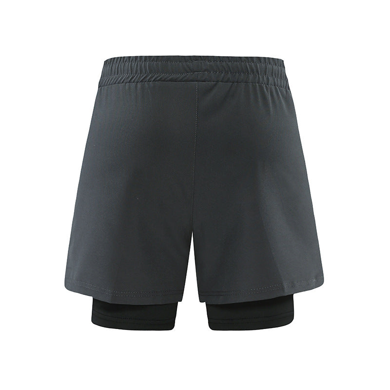 2 in 1 Lined Mid-thigh running Shorts