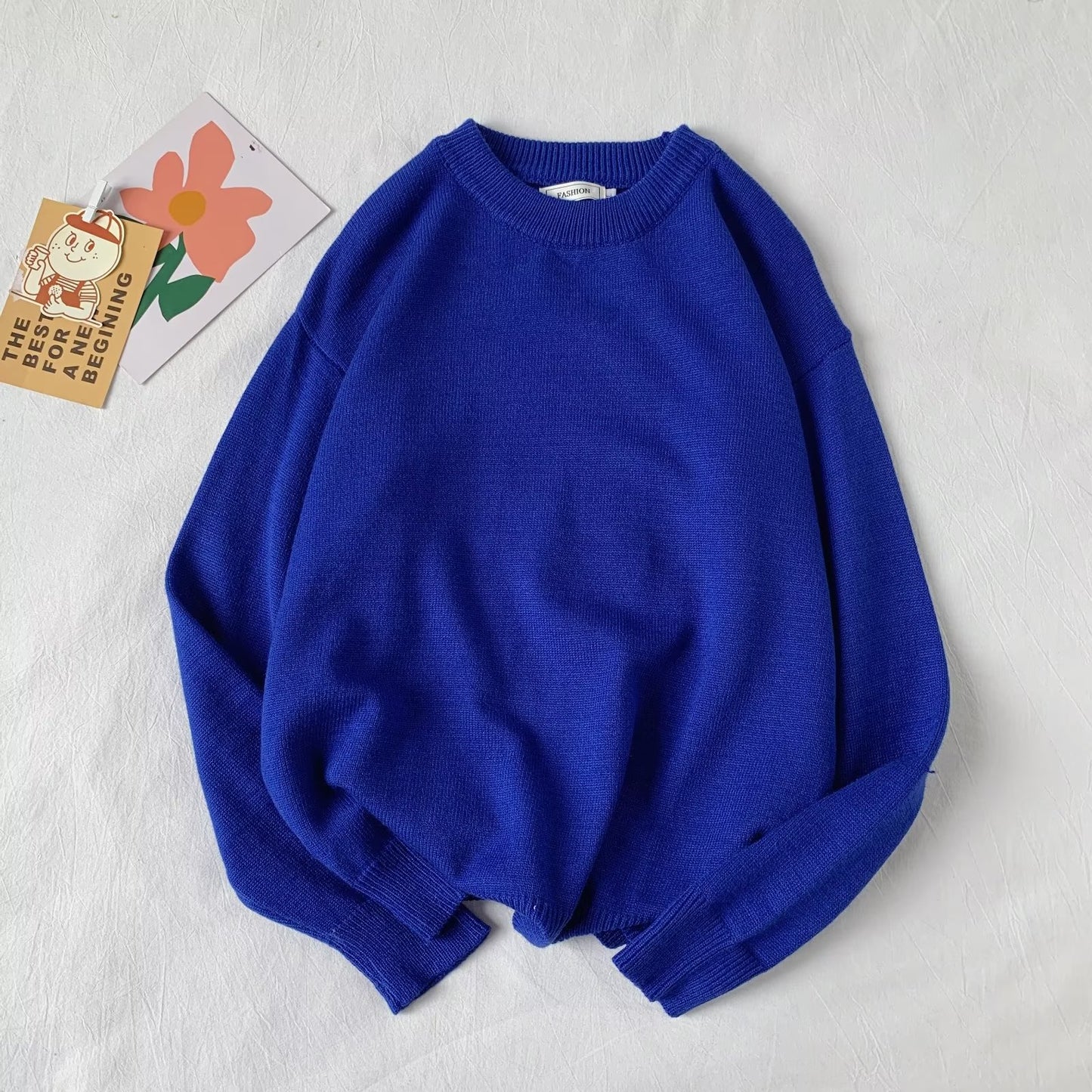 Round Neck All-matching Loose Casual Sweater