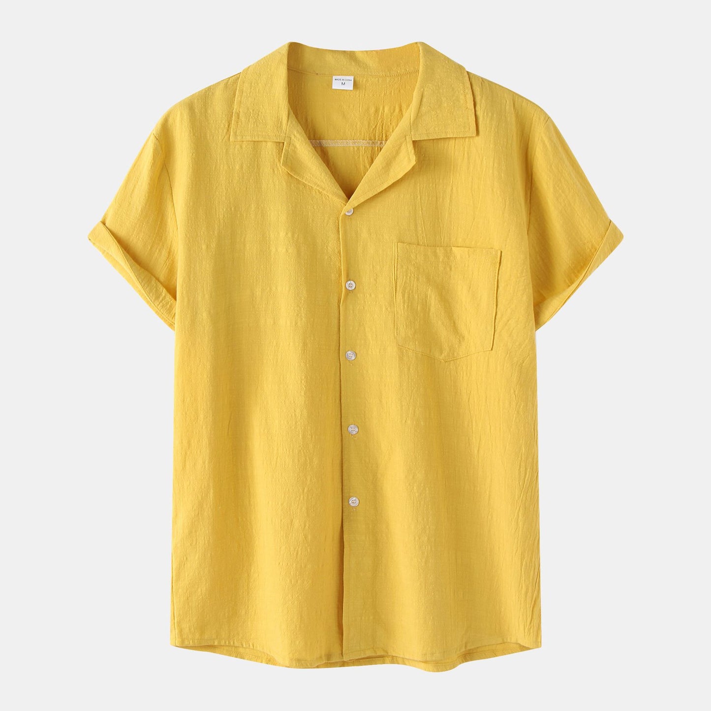 Short Sleeve Shirt Linen Casual Half