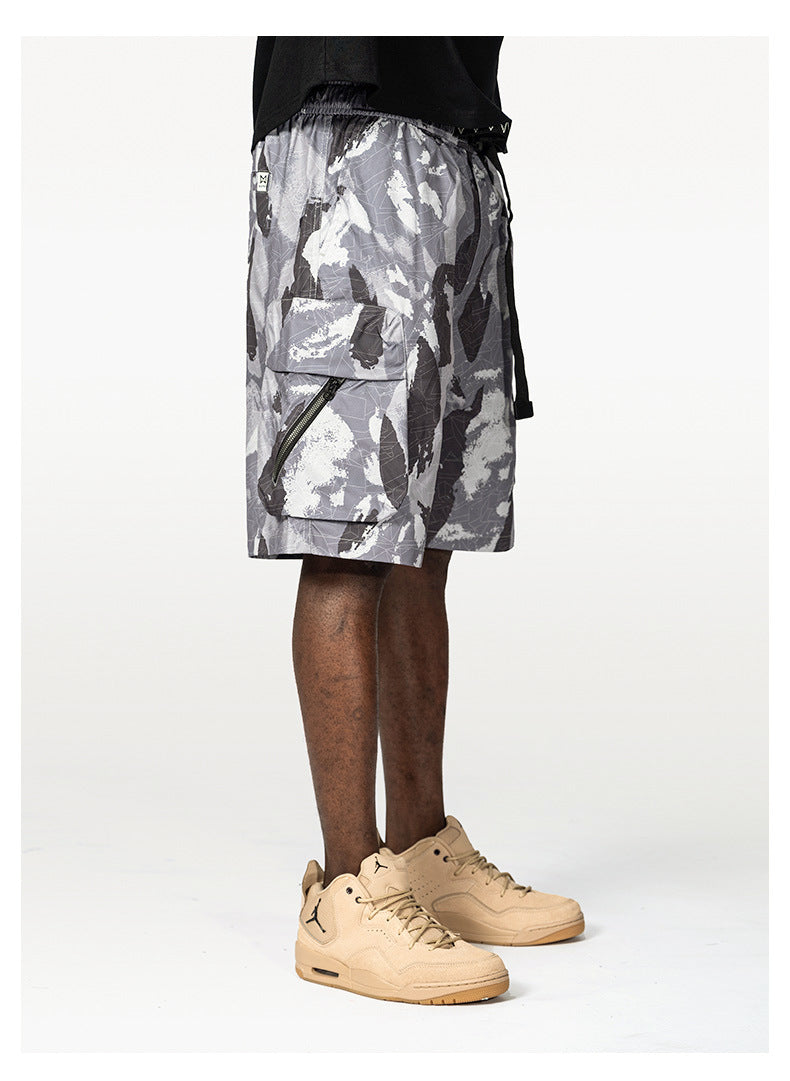 Camouflage Shorts Overalls Loose